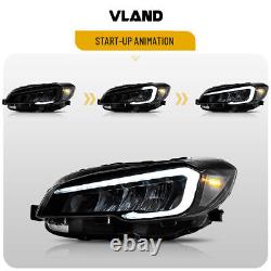 Phares Full LED VLAND pour Subaru WRX/WRX STI 2015-2021 avec animation de démarrage