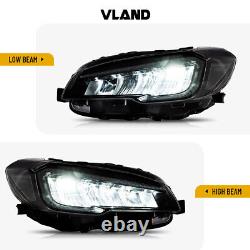 Phares Full LED VLAND pour Subaru WRX/WRX STI 2015-2021 avec animation de démarrage