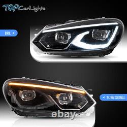 Phares Full LED pour Volkswagen Golf6 MK6 2010-2014 avec animation de démarrage bleue