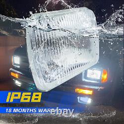 Phares LED 4x6 HI-LO à 4 pièces pour Chevy Pickup 1981-87 C10 K10 Blazer