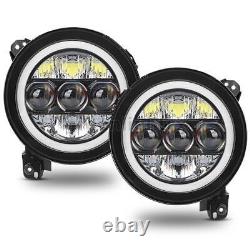 Phares LED 9 pouces 2X DRL pour Jeep Wrangler JL Gladiator 2018 2019 2020 2021