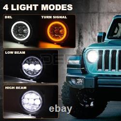 Phares LED 9 pouces 2X DRL pour Jeep Wrangler JL Gladiator 2018 2019 2020 2021