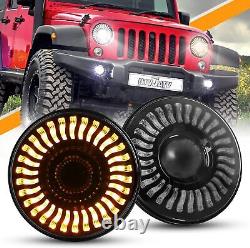 Phares LED 9 pouces avec feux de jour pour Jeep Wrangler JL Gladiator 2018 2019 2020 2021