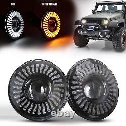 Phares LED 9 pouces avec feux de jour pour Jeep Wrangler JL Gladiator 2018 2019 2020 2021