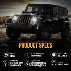 Phares LED 9 pouces avec feux de jour pour Jeep Wrangler JL Gladiator 2018 2019 2020 2021