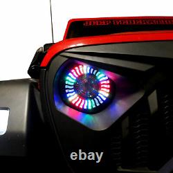 Phares LED Demon Halo et feux de brouillard pour Jeep Wrangler JL JLU Wrangler Gladiator