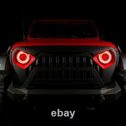 Phares LED Demon Halo et feux de brouillard pour Jeep Wrangler JL JLU Wrangler Gladiator