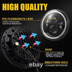 Phares LED Halo 7'' et feux de brouillard, clignotants et feux de freinage Halo 4 pour Jeep Wrangler JK