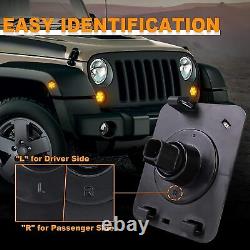 Phares LED Halo 7 pouces, feux de brouillard, clignotants et feux de position pour Jeep Wrangler JK