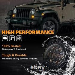 Phares LED Halo 7 pouces, feux de brouillard, clignotants et feux de position pour Jeep Wrangler JK