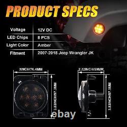 Phares LED Halo 7 pouces, feux de brouillard, clignotants et feux de position pour Jeep Wrangler JK