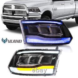 Phares LED pour Dodge RAM 1500 2500 3500 de 2009 à 2018 et RAM 1500 Classic de 2019 à 2021