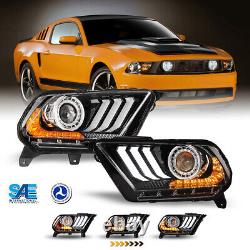 Phares LED pour Ford Mustang 2010-2012 Projecteur Séquentiel DRL Headlamps