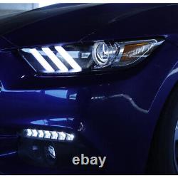 Phares LED pour Ford Mustang 2015 2016 2017 Ensemble de lampes HID/Xénon Projecteur DRL