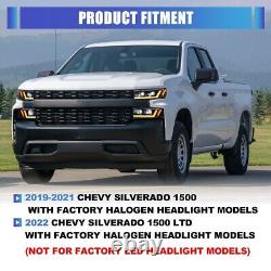 Phares LED séquentiels pour ensemble de clignotants Chevrolet Silverado 1500 2019-2021