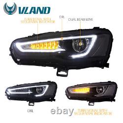 Phares VLAND LED pour Mitsubishi Lancer / evo 2008-2017 Projecteur de phares