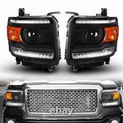 Phares à DEL pour GMC Sierra 1500 2014-2018 Sierra 2500 HD 3500 HD 2015-2019 H