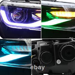 Phares à LED RGB DRL pour Chevrolet Camaro LS LT SS ZL1 Z/28 2014-15 avec séquenceur