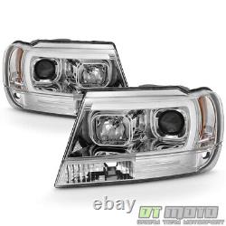 Phares à LED à tube lumineux Halo pour Jeep Grand Cherokee 1999-2004