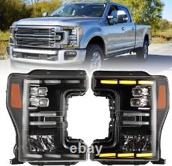 Phares à LED pour Ford F250 F350 F450 F550 Super Duty 2017-2019 avec séquenceurs