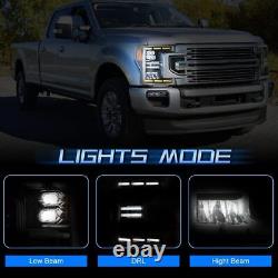 Phares à LED pour Ford F250 F350 F450 F550 Super Duty 2017-2019 avec séquenceurs