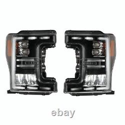 Phares à LED pour Ford F250 F350 F450 F550 Super Duty 2017-2019 avec séquenceurs