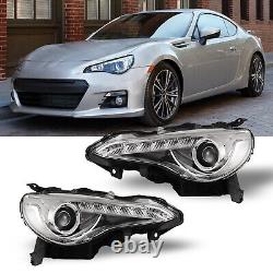 Phares à LED pour Subaru BRZ / Scion FR-S / Toyota 86 de 2013 à 2016 avec projecteur DRL.