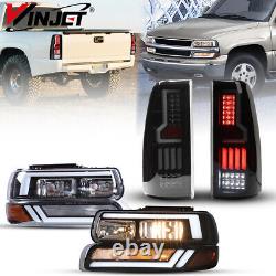 Phares avant et feux arrière LED pour Chevy Silverado 1999-2002 et Suburban Tahoe 00-06