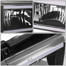 Phares de coin noir transparent pour Ford F150 F250 F350 Bronco de 87 à 91