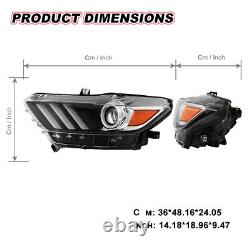 Phares de projecteur HID Xenon LED DRL pour Ford Mustang 2015 2016 2017