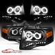 Phares De Projecteur Halo Led Noirs Pour Ford Expedition 2007-2014 (paire)