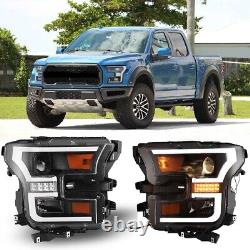 Phares de projecteur LED pour Ford F-150 2015-2017 et Ford F-150 Raptor 2017-2020