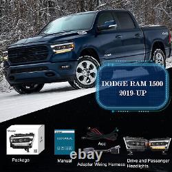 Phares de projecteur à LED VLAND pour Dodge Ram 1500 2019-2022 Plug and Play