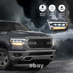 Phares de projecteur à LED VLAND pour Dodge Ram 1500 2019-2022 Plug and Play