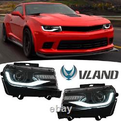 Phares de projecteur à LED en paire Lampes avant pour Chevrolet Chevy Camaro 2014-2015