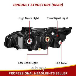 Phares de projecteur avec LED DRL pour Honda Civic 2016-2021 avec boîtier noir