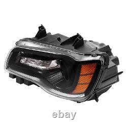 Phares de projecteur noirs LED DRL conducteur et passager pour Chrysler 300 2011-2023