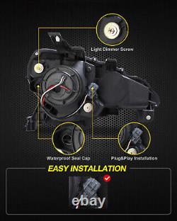 Phares de projecteur noirs à LED pour Subaru BRZ / Scion FR-S / Toyota 86 de 2013 à 2016