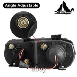 Phares de projecteur pour Acura Integra 1994-1997 avec anneau LED Halo en noir