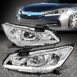 Phares de projecteur pour Honda Accord Ex Se Sport 16-17 avec DRL à LED Chrome/clair