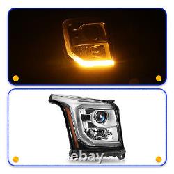 Phares pour GMC Yukon 2015-2020 Halogène avec lampes à LED DRL Projector L+R 15-20