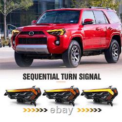 Phares pour Toyota 4Runner 2014-2021 Lampe frontale LED DRL Clignotant séquentiel