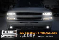 Phares projecteurs LED et lampes de pare-chocs LED pour Chevy Silverado 99-02 et Tahoe 00-06