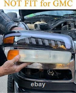 Phares projecteurs LED et lampes de pare-chocs LED pour Chevy Silverado 99-02 et Tahoe 00-06