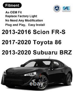 Pour 2013-2016 Subaru BRZ / Scion FR-S Phares de projecteur LED DRL transparents en paire