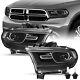 Pour 2014-2020 Dodge Durango Halogène Noir Coin Clair Phares Avec Ampoules Lh & Rh