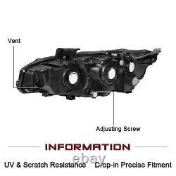 Pour 2016-2021 Honda Civic Phares de projecteur halogène chromés Ensemble de lampes L+R