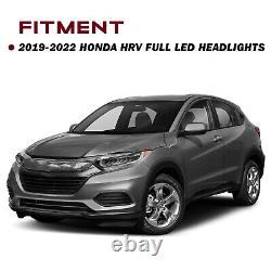 Pour 2019-2022 Honda HRV HR-V Paire d'assemblage de phares à LED complets de style OE L+R