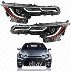 Pour 2020 2021 Toyota Corolla SE XLE XSE Phares Lampes LED Paire Gauche Droite 2 pièces