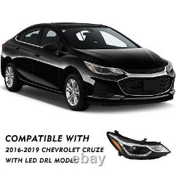 Pour Chevrolet Cruze 2016 2017 2018 2019 avec phares à LED et feux de jour à projecteur gauche + droit